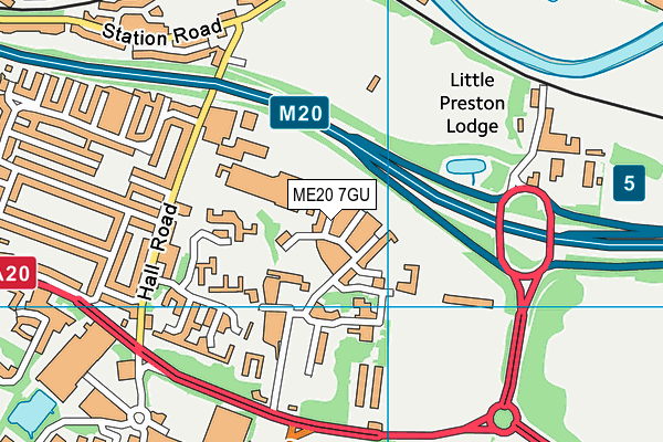 ME20 7GU map - OS VectorMap District (Ordnance Survey) ME20 7GU map - OS VectorMap District (Ordnance Survey)