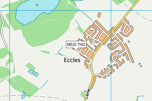 ME20 7HQ map - OS VectorMap District (Ordnance Survey)