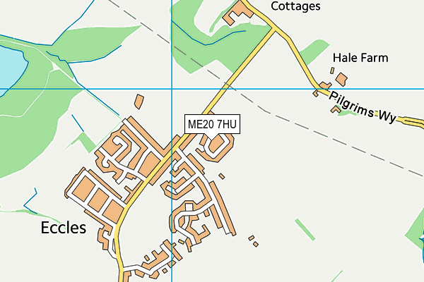 ME20 7HU map - OS VectorMap District (Ordnance Survey)