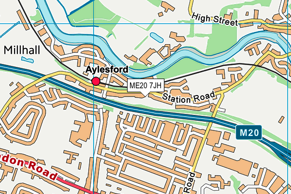ME20 7JH map - OS VectorMap District (Ordnance Survey) ME20 7JH map - OS VectorMap District (Ordnance Survey)