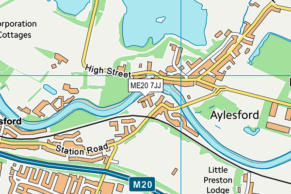 ME20 7JJ map - OS VectorMap District (Ordnance Survey) ME20 7JJ map - OS VectorMap District (Ordnance Survey)