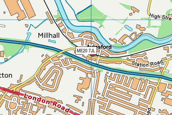 ME20 7JL map - OS VectorMap District (Ordnance Survey)