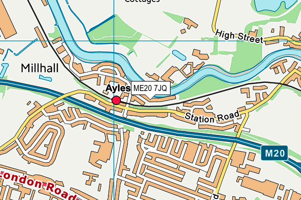 ME20 7JQ map - OS VectorMap District (Ordnance Survey)