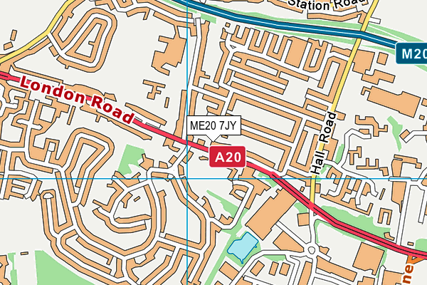 ME20 7JY map - OS VectorMap District (Ordnance Survey)