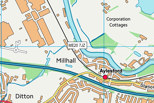 ME20 7JZ map - OS VectorMap District (Ordnance Survey) ME20 7JZ map - OS VectorMap District (Ordnance Survey)