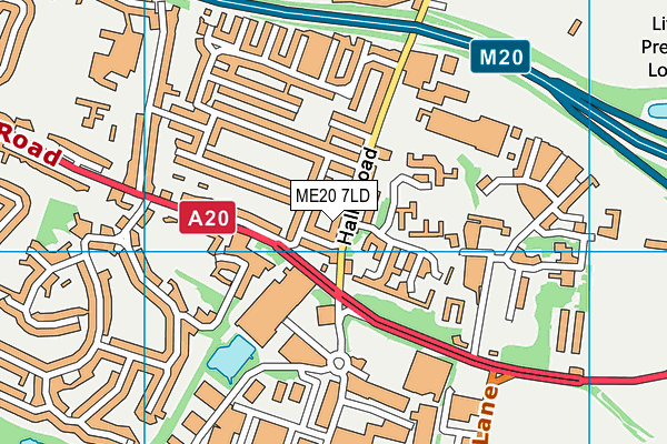 ME20 7LD map - OS VectorMap District (Ordnance Survey)