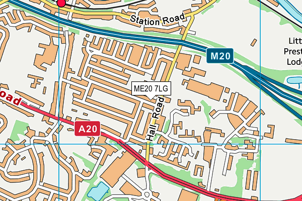 ME20 7LG map - OS VectorMap District (Ordnance Survey) ME20 7LG map - OS VectorMap District (Ordnance Survey)