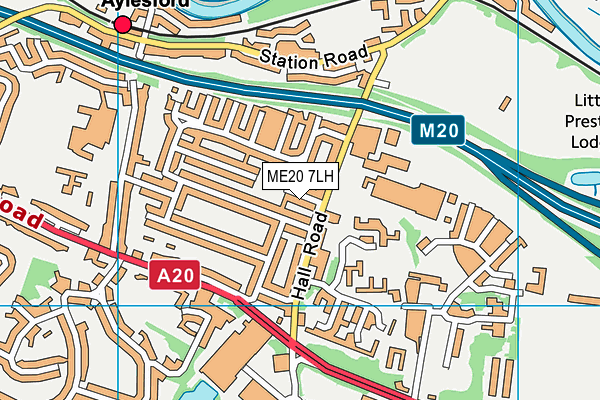 ME20 7LH map - OS VectorMap District (Ordnance Survey) ME20 7LH map - OS VectorMap District (Ordnance Survey)