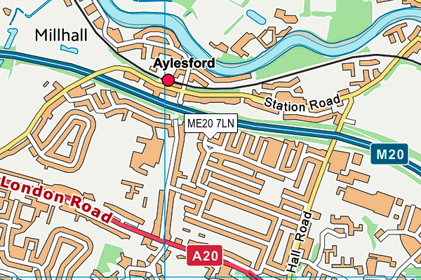 ME20 7LN map - OS VectorMap District (Ordnance Survey) ME20 7LN map - OS VectorMap District (Ordnance Survey)