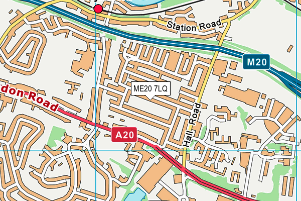 ME20 7LQ map - OS VectorMap District (Ordnance Survey) ME20 7LQ map - OS VectorMap District (Ordnance Survey)