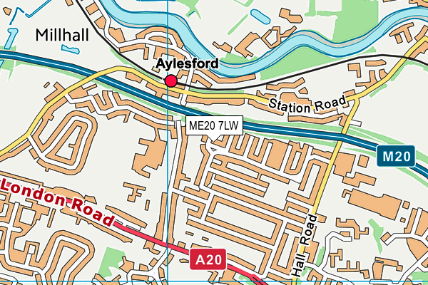 ME20 7LW map - OS VectorMap District (Ordnance Survey) ME20 7LW map - OS VectorMap District (Ordnance Survey)