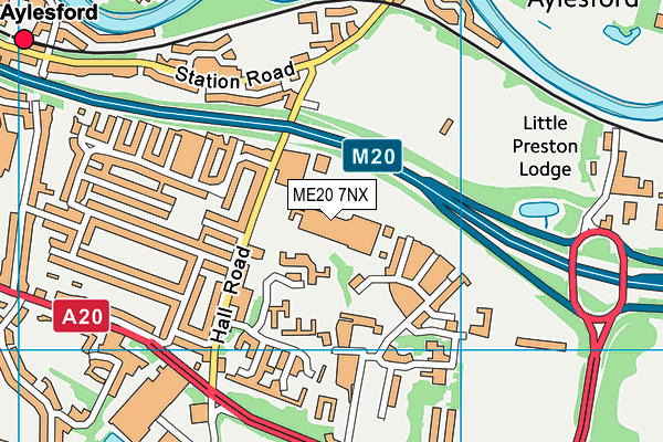 ME20 7NX map - OS VectorMap District (Ordnance Survey) ME20 7NX map - OS VectorMap District (Ordnance Survey)