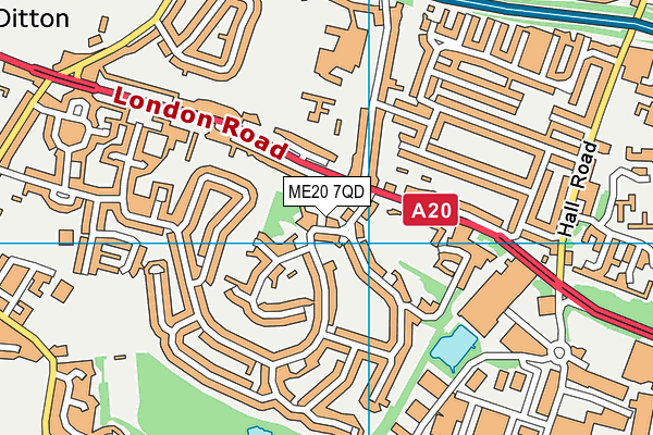 ME20 7QD map - OS VectorMap District (Ordnance Survey) ME20 7QD map - OS VectorMap District (Ordnance Survey)