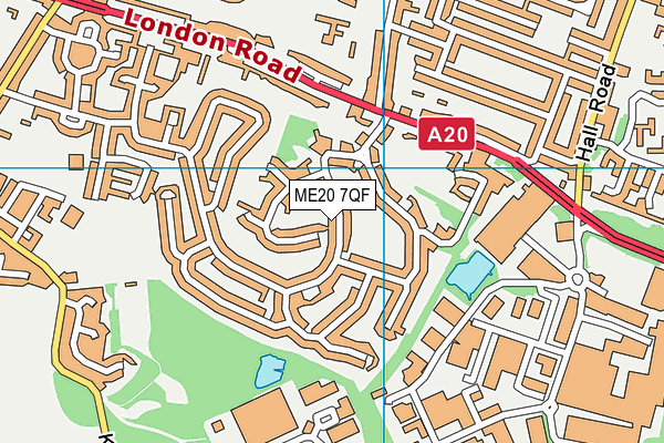 ME20 7QF map - OS VectorMap District (Ordnance Survey) ME20 7QF map - OS VectorMap District (Ordnance Survey)