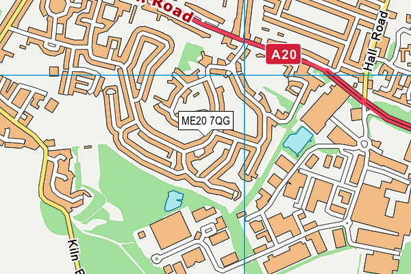 ME20 7QG map - OS VectorMap District (Ordnance Survey) ME20 7QG map - OS VectorMap District (Ordnance Survey)