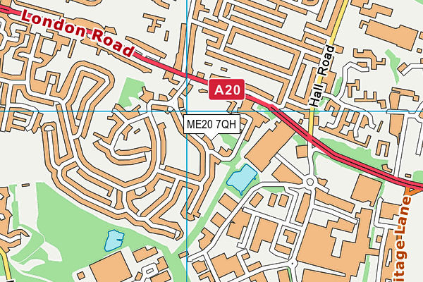 ME20 7QH map - OS VectorMap District (Ordnance Survey) ME20 7QH map - OS VectorMap District (Ordnance Survey)