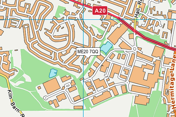 ME20 7QQ map - OS VectorMap District (Ordnance Survey) ME20 7QQ map - OS VectorMap District (Ordnance Survey)