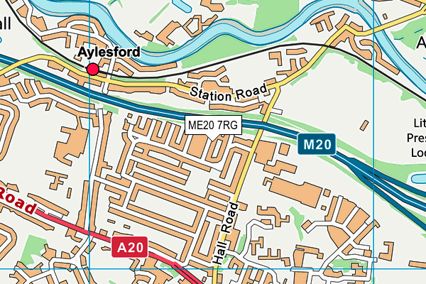 ME20 7RG map - OS VectorMap District (Ordnance Survey)