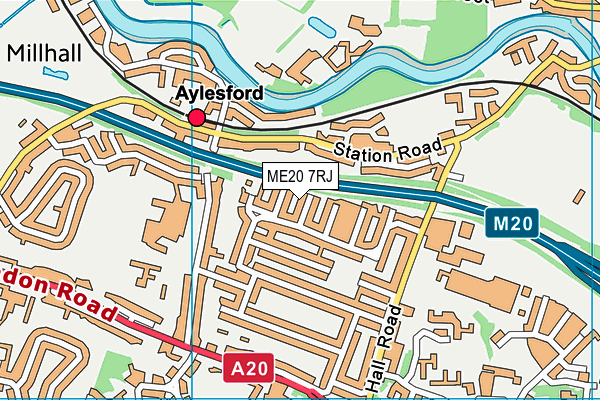 ME20 7RJ map - OS VectorMap District (Ordnance Survey) ME20 7RJ map - OS VectorMap District (Ordnance Survey)