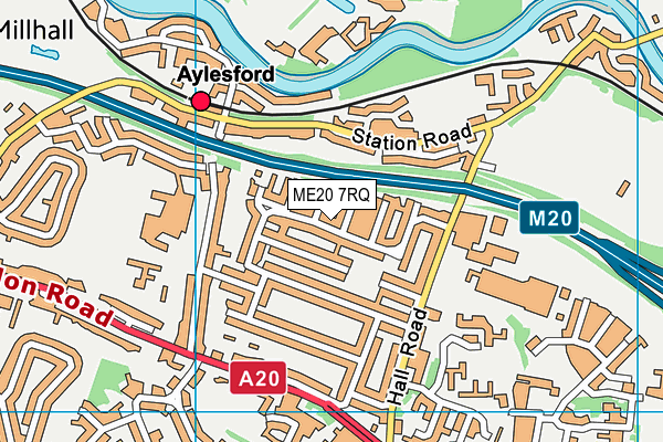 ME20 7RQ map - OS VectorMap District (Ordnance Survey) ME20 7RQ map - OS VectorMap District (Ordnance Survey)