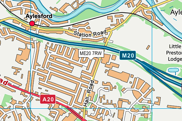 ME20 7RW map - OS VectorMap District (Ordnance Survey) ME20 7RW map - OS VectorMap District (Ordnance Survey)
