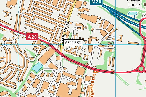 ME20 7RY map - OS VectorMap District (Ordnance Survey)