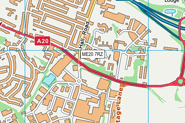 ME20 7RZ map - OS VectorMap District (Ordnance Survey) ME20 7RZ map - OS VectorMap District (Ordnance Survey)