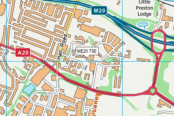 ME20 7SE map - OS VectorMap District (Ordnance Survey) ME20 7SE map - OS VectorMap District (Ordnance Survey)