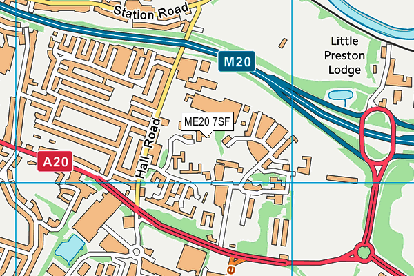 ME20 7SF map - OS VectorMap District (Ordnance Survey) ME20 7SF map - OS VectorMap District (Ordnance Survey)