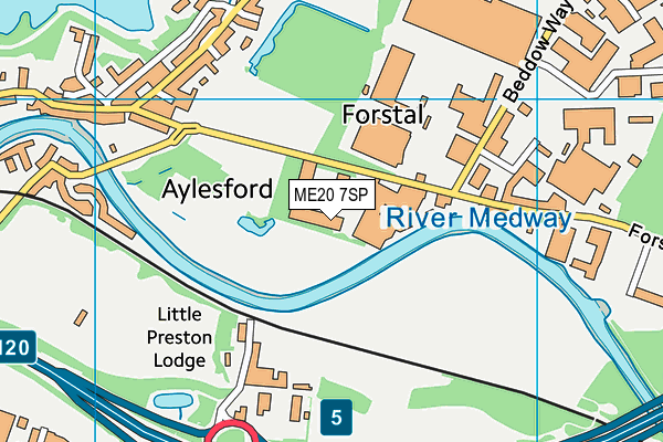 ME20 7SP map - OS VectorMap District (Ordnance Survey)