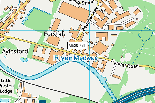 ME20 7ST map - OS VectorMap District (Ordnance Survey) ME20 7ST map - OS VectorMap District (Ordnance Survey)
