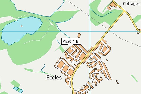 ME20 7TB map - OS VectorMap District (Ordnance Survey)