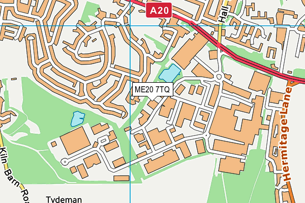 ME20 7TQ map - OS VectorMap District (Ordnance Survey)