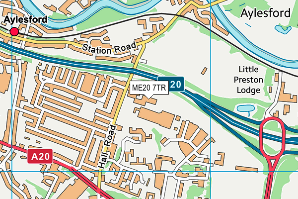 ME20 7TR map - OS VectorMap District (Ordnance Survey) ME20 7TR map - OS VectorMap District (Ordnance Survey)