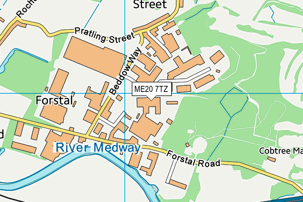 ME20 7TZ map - OS VectorMap District (Ordnance Survey)