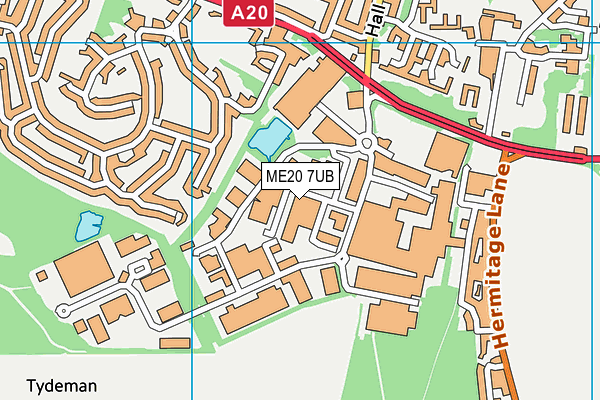 ME20 7UB map - OS VectorMap District (Ordnance Survey) ME20 7UB map - OS VectorMap District (Ordnance Survey)