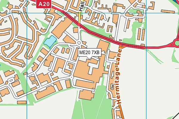 ME20 7XB map - OS VectorMap District (Ordnance Survey) ME20 7XB map - OS VectorMap District (Ordnance Survey)