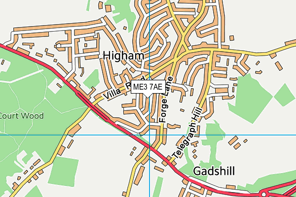 ME3 7AE map - OS VectorMap District (Ordnance Survey) ME3 7AE map - OS VectorMap District (Ordnance Survey)