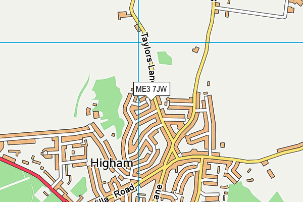 ME3 7JW map - OS VectorMap District (Ordnance Survey)