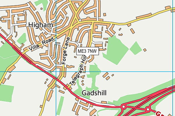 ME3 7NW map - OS VectorMap District (Ordnance Survey) ME3 7NW map - OS VectorMap District (Ordnance Survey)