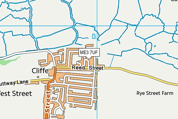 ME3 7UF map - OS VectorMap District (Ordnance Survey)