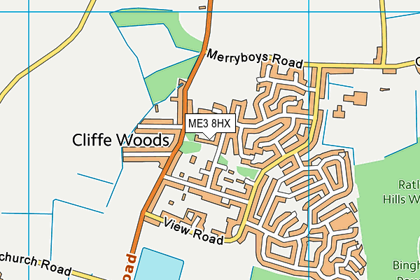 ME3 8HX map - OS VectorMap District (Ordnance Survey) ME3 8HX map - OS VectorMap District (Ordnance Survey)
