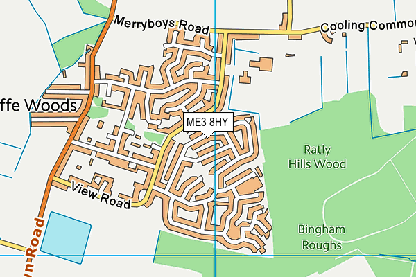 ME3 8HY map - OS VectorMap District (Ordnance Survey) ME3 8HY map - OS VectorMap District (Ordnance Survey)