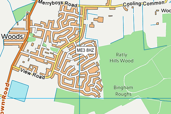 ME3 8HZ map - OS VectorMap District (Ordnance Survey) ME3 8HZ map - OS VectorMap District (Ordnance Survey)