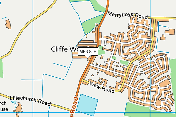 ME3 8JH map - OS VectorMap District (Ordnance Survey) ME3 8JH map - OS VectorMap District (Ordnance Survey)