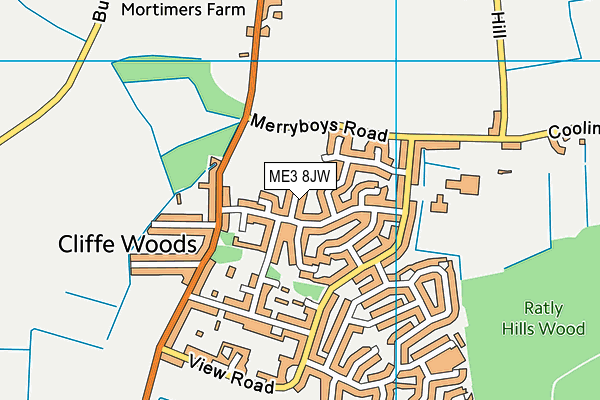 ME3 8JW map - OS VectorMap District (Ordnance Survey) ME3 8JW map - OS VectorMap District (Ordnance Survey)