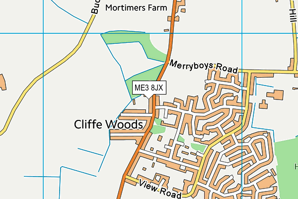 ME3 8JX map - OS VectorMap District (Ordnance Survey) ME3 8JX map - OS VectorMap District (Ordnance Survey)