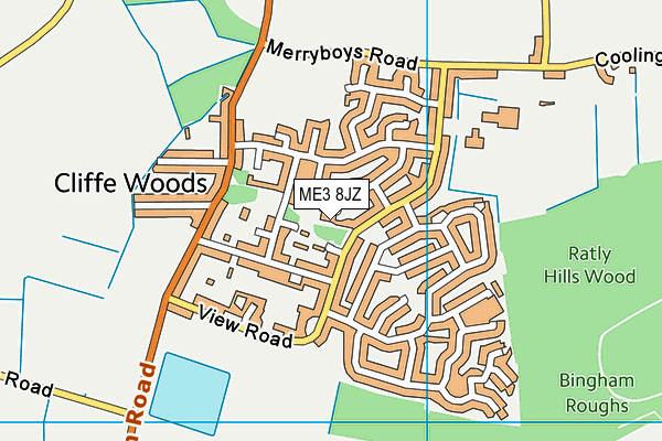 ME3 8JZ map - OS VectorMap District (Ordnance Survey) ME3 8JZ map - OS VectorMap District (Ordnance Survey)