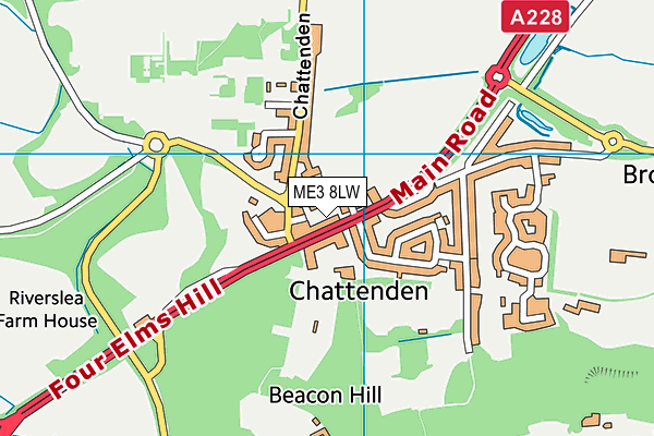 ME3 8LW map - OS VectorMap District (Ordnance Survey) ME3 8LW map - OS VectorMap District (Ordnance Survey)