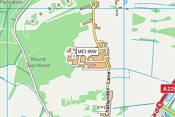 ME3 8NW map - OS VectorMap District (Ordnance Survey)